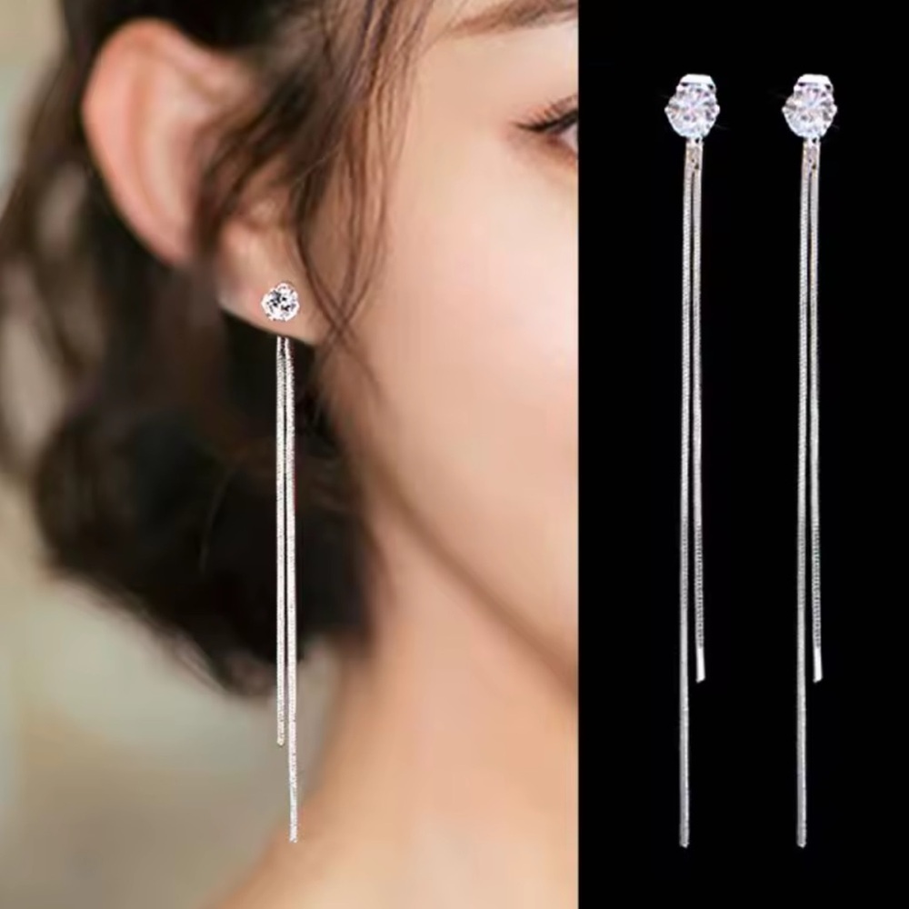 NEW! Elegant Silver Drop Earrings B1-51